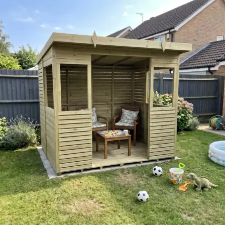 A Total Sheds building in a customer's garden