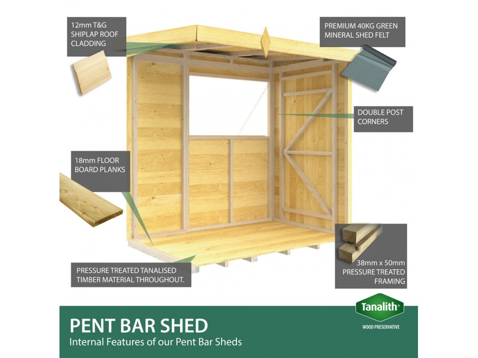 8ft x 6ft Bar