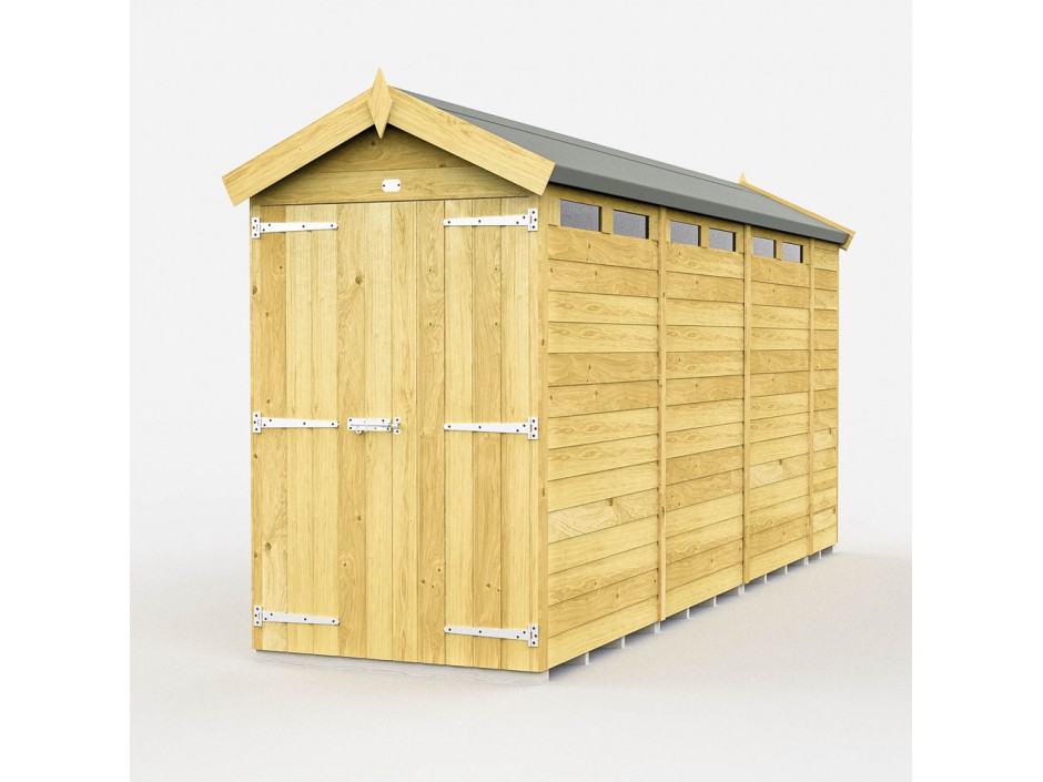 F&F 4ft x 14ft Apex Security Shed